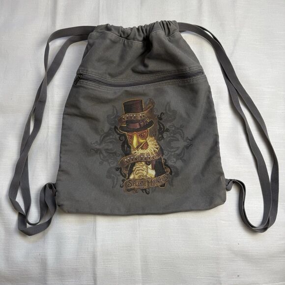 Disney World Splash Mountain DARE TO TURN BACK Canvas Drawstring Backpack Rare main image 8